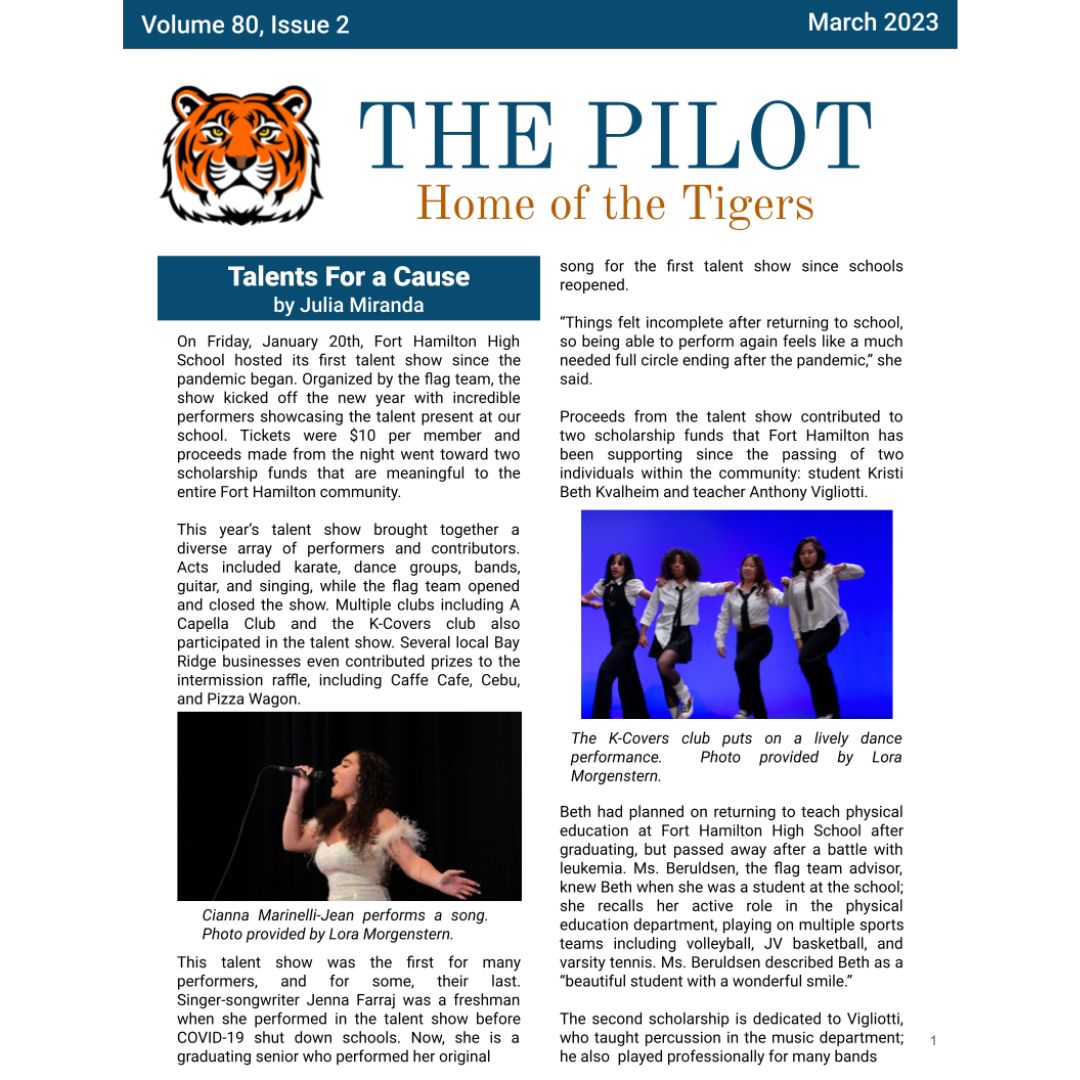 the cover of the April edition of the pilot